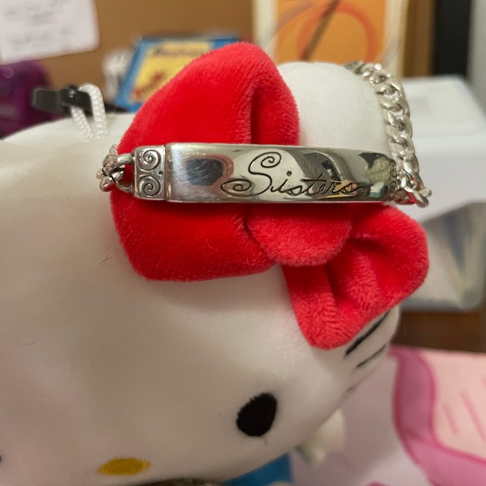 Silver 'Sister' Engraved Brighton Bracelet